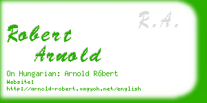 robert arnold business card