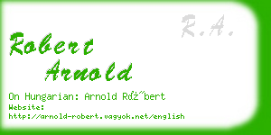 robert arnold business card